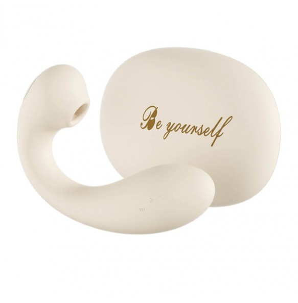 MizzZee - Naughty Whale Suction Wearable Vibrators (Chargeable - Beige)